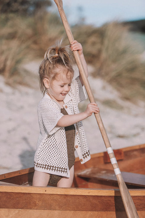 Grown / Hand Crochet Shirt - Coconut